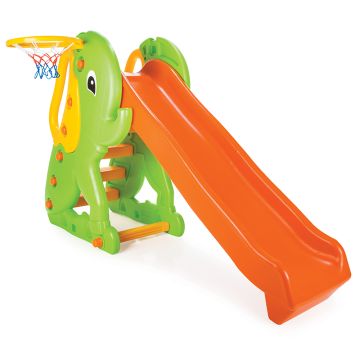 Детска пързалка Слонче с баскетболен кош 06160