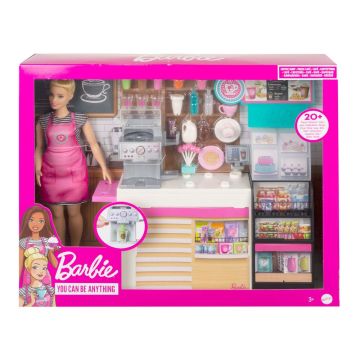 Кукла BARBIE COOKING &amp; BAKING Игрален комплект Кафенето на Барби GMW03