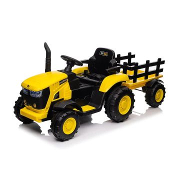 Детски акумулаторен трактор с ремaрке 12V с родителски контрол