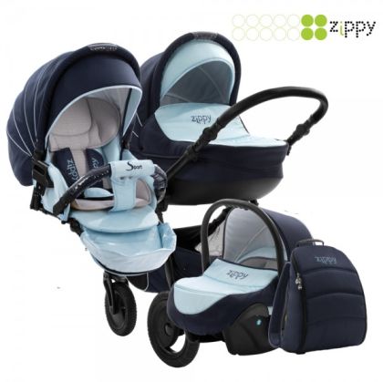 Zippy Sport Plus 3в1 бебешка количка тъмносиньо/светлосиньо