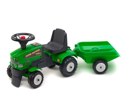 Falk Трактор за яздене с ремарке зелен