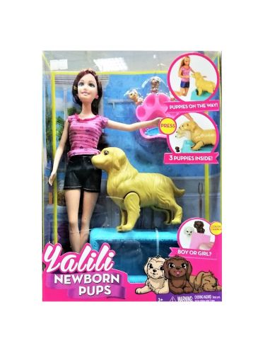 Кукла с бременно куче с кученца YT033