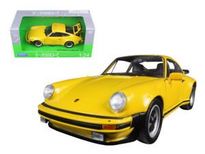 Welly Метална количка Porsche 911 Turbo 1974 1:24 жълто