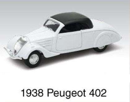 Метален ретро автомобил Peugeot 402 1938 Cabrio 1:34-39