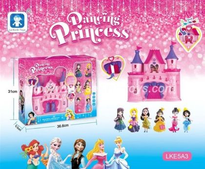 Музикален замък за кукли принцеси LKE