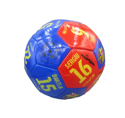 Кожена футболна топка Barcelona с подписи