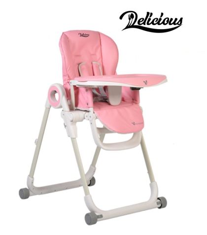Детски стол за хранене Cangaroo Delicious - розов