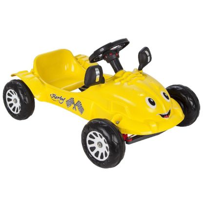 Детска Кола с педали Herby жълта Pilsan 07302