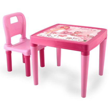 Pilsan Детска маса със стол розова
