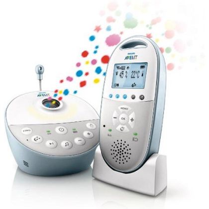 Цифров бебефон с прожектор и MP3 Avent Philips SCD 580