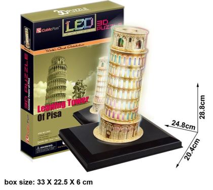 3 Д ПЪЗЕЛ/Pisa Tower with LED 3D Puzzle