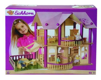 EICHHORN Двуетажна дървена къща за кукли
