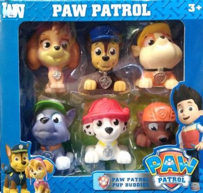 Комплект гумени играчки Paw patrol - 6 броя