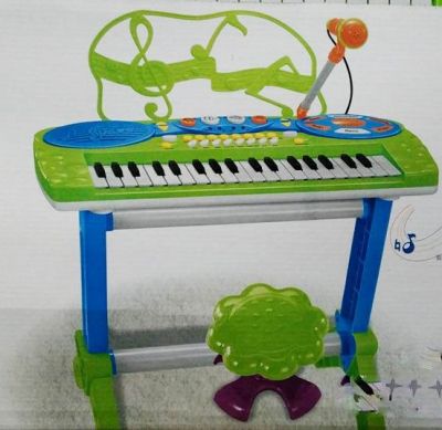 Детски електронен синтезатор/йоника с микрофон и столче