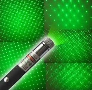 Зелен лазер 100mW с 5 дискотечни приставки