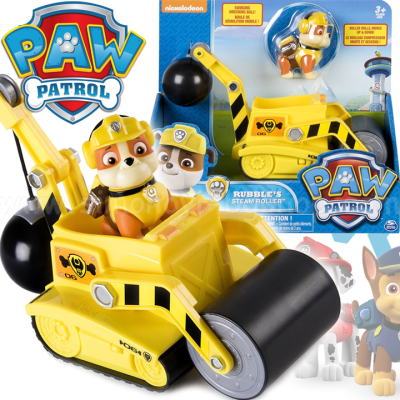 Paw Patrol Строителна машина с валяк и кученце Ръбъл 