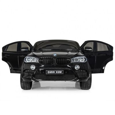 Акумулаторен джип 12V с меки EVA гуми BMW X6M -  черен  