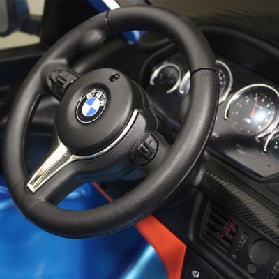 Акумулаторен джип 12V с меки EVA гуми BMW X6M - син