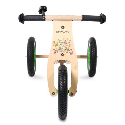 BYOX Балансиращ дървен велосипед Be Happy 2 в 1