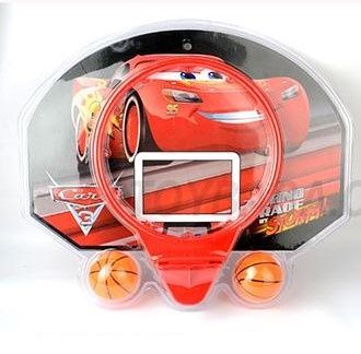 Детски баскетболен кош с мрежа и топки Cars