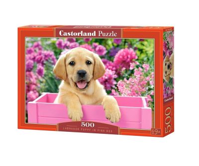 Пъзел Castorland 500 части Бебе лабрадор в розова кутия