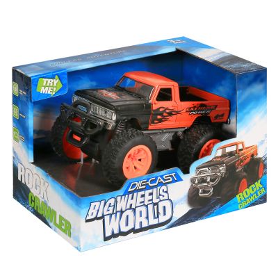 Метален джип пикап Bigfoot 4WD с амортисьори оранжев