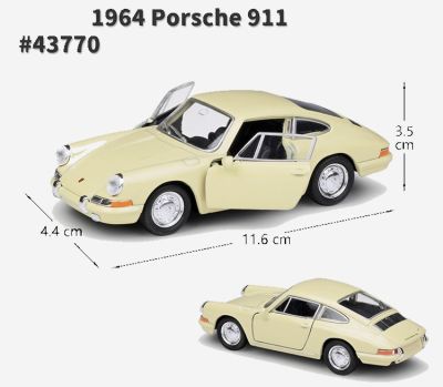 Металeн автомобил с отварящи се врати 1964 Porsche 911 -1:34 Welly 