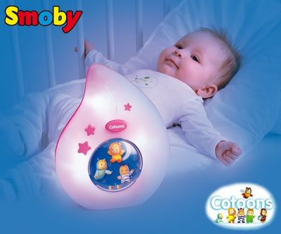 Детска нощна лампа с мека светлина Smoby Cotoons синя 7600110101