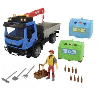 Камион с кран и контейнери за рециклиране Playlife Dickie Toys 