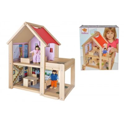 Дървена къща с две кукли и обзавеждане EICHHORN 100002501