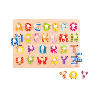 Дървена образователна дъска азбука Tooky Toy 