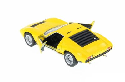 Метална количка Lamborghini Miura Yellow Kinsmart 1/38