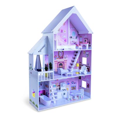 Дървена къща за кукли с обзавеждане Cinderella Moni Toys  