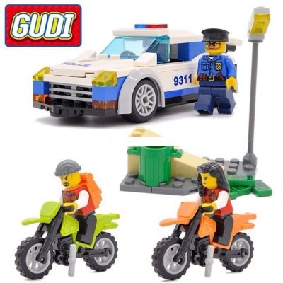 Конструктор полиция за преследване на мотоциклети GUDI 9311