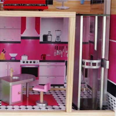 Дървена къща за кукли с обзавеждане Isabella Moni Toys  
