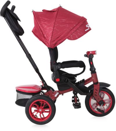 Детска триколка със сенник и въртяща се седалка LORELLI SPEEDY BLACK&RED