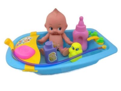 Гумено бебе във вана с аксесоари 58536