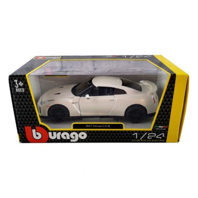 Метална кола Nissan GT-R Bburago 1:24 бяла