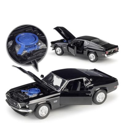 Метална количка Ford 1969 Mustang Boss 429 Welly 1:24 