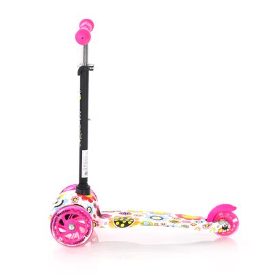 Тротинетка със светещи колела LORELLI MINI Pink FLOWERS