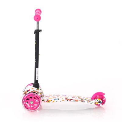 Тротинетка със светещи колела LORELLI MINI Pink BUTTERFLY