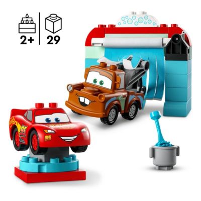 Конструктор LEGO DUPLO Disney 10996 - Забавления на автомивката със Светкавицата Маккуин и Матю