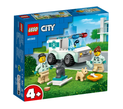 Конструктор LEGO City Great Vehicles 60382 Спасение с ветеринарен бус