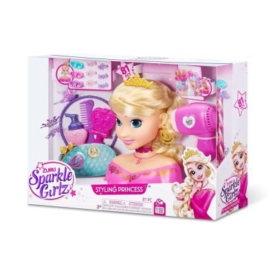 Модел за прически със сешоар и цветни кичури Styling Princess Sparkle Girlz 