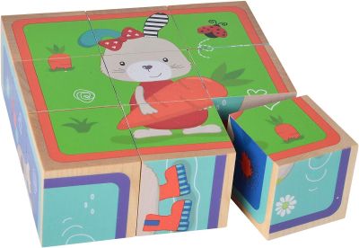 Дървени кубчета с картинки Приятели Eichhorn 100005463