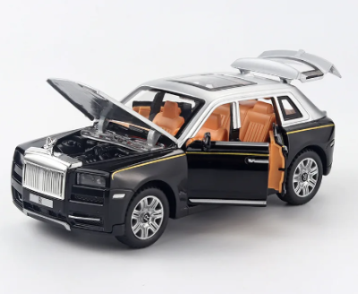 Метален автомобил Rolls Royces Cullinan със звук и светлини 1/22 черен