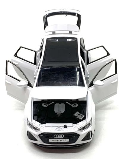 Метален автомобил комби Audi RS6 Avant 1:32 бял
