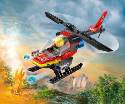 Конструктор LEGO City Fire 60411 Спасителен пожарникарски хеликоптер