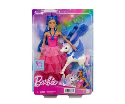 Кукла Barbie Комплект принцеса и еднорог Mattel HRR16 