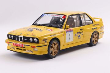 Метален автомобил BMW E30 M3 GR.A YELLOW #1 SOLIDO 1:18 - 1801528 